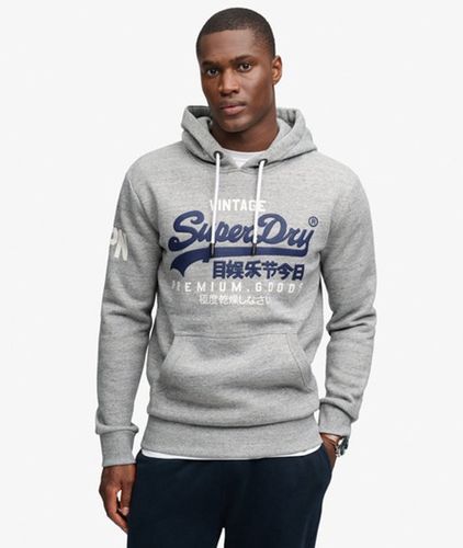 S Vintage Logo en Coton Bio Sweat a Capuche Imprimé, Taille: M - Superdry - Modalova