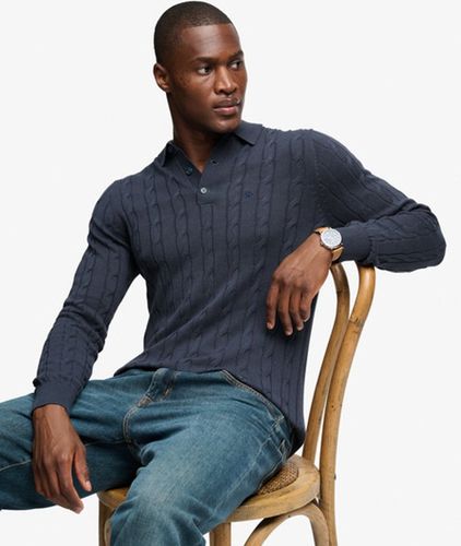 Herren Strick-poloshirt mit Lockerer Passform - Größe: XL - Superdry - Modalova
