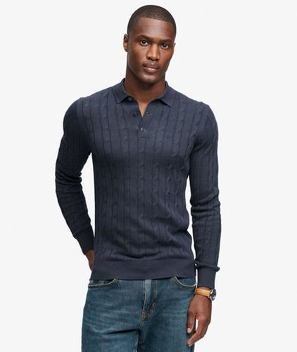 Herren Strick-poloshirt mit Lockerer Passform - Größe: XL - Superdry - Modalova