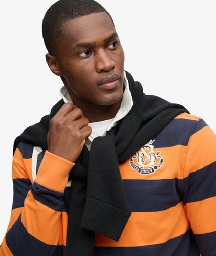 Herren Monogram Stripe Rugbyshirt Lockere Passform - Größe: S - Superdry - Modalova