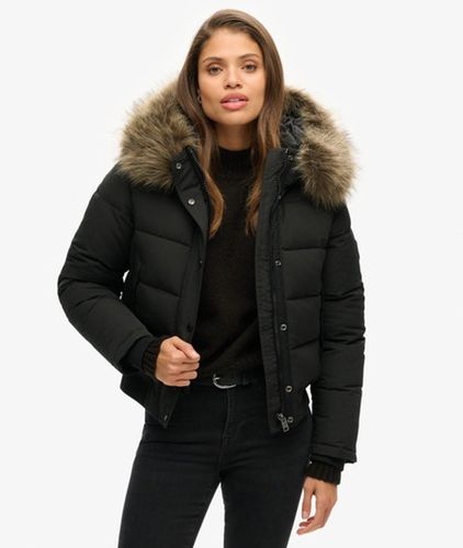 Damen Gestickter Everest Kapuzen-Bomberjacke, , Größe: 36 - Superdry - Modalova