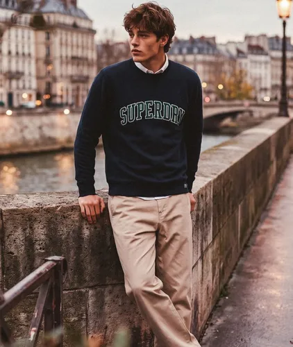 Herren Athletic Applique Sweatshirt Lockere Passform - Größe: XL - Superdry - Modalova
