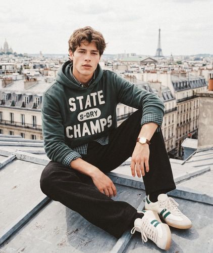 Herren Track Kapuzenpullover mit Lockerer Passform - Größe: S - Superdry - Modalova
