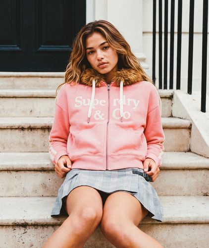 Damen Vintage Kapuzenjacke mit OverGrößed-passform - Größe: 42 - Superdry - Modalova
