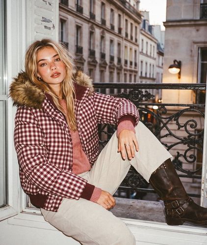Damen Everest Check Bomberjacke mit Schmaler Passform - Größe: 40 - Superdry - Modalova