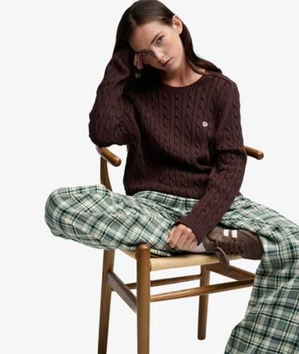 Damen Zopfmuster-pullover mit Lockerer Passform - Größe: 40 - Superdry - Modalova