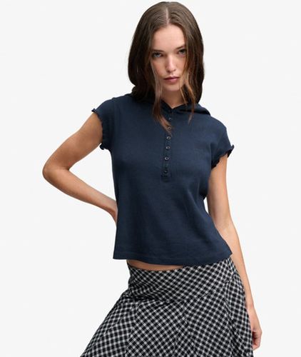 Damen T-shirt mit Kapuze und Schmaler Passform - Größe: 38 - Superdry - Modalova