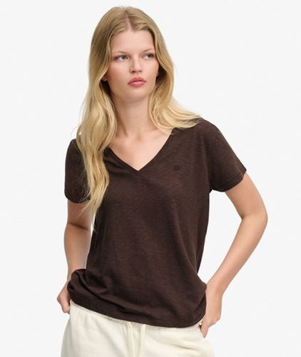 Damen Studios Slub T-shirt mit Stickerei - Größe: 40 - Superdry - Modalova