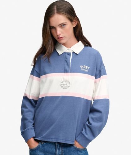 Damen Heritage Stripe Rugby Top OverGrößed-passform - Größe: 40 - Superdry - Modalova