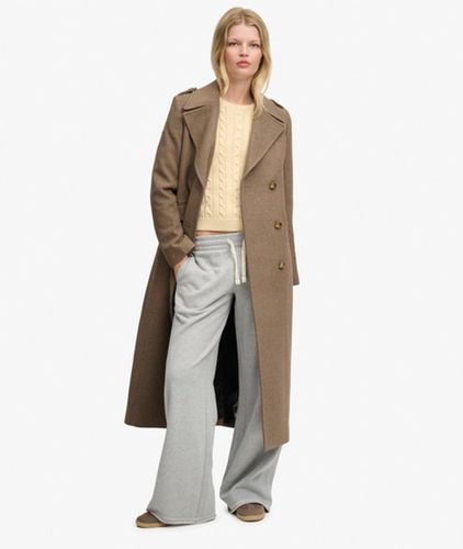 Manteau Laine Mélangée Coupe Ajustée Taille: 44 - Superdry - Modalova