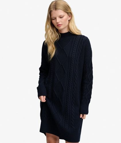 Damen Slouchy Strickkleid mit Zopfmuster - Größe: 36 - Superdry - Modalova