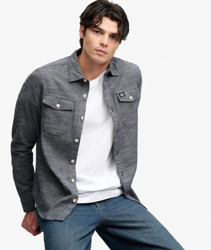 Herren Herringbone Workwear Hemd Lockere Passform - Größe: XL - Superdry - Modalova