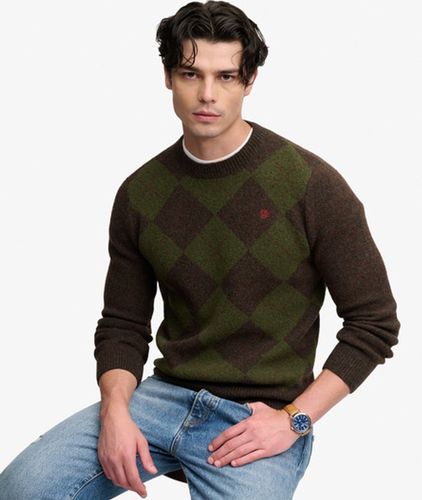 Herren Argyle-pullover mit Lockerer Passform - Größe: XL - Superdry - Modalova