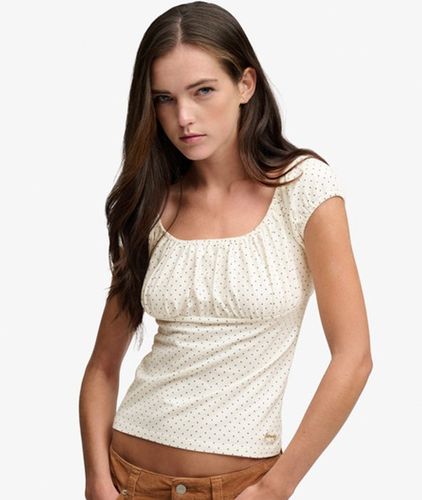 Damen Athletic Essentials Gerafftes Top Schmale Passform - Größe: 36 - Superdry - Modalova