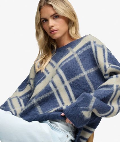Damen Karierter Pullover mit Lockerer Passform - Größe: 36 - Superdry - Modalova