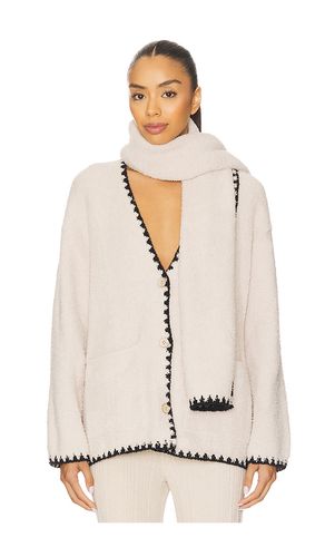 GILET FINITION SURPIQURES STYLE COUVERTURE COZYCHIC ET ÉCHARPE AMOVIBLE COZYCHIC BLANKET STITCH CARDIGAN WITH DETACHABLE SCARF en Crea - Barefoot Dreams - Modalova