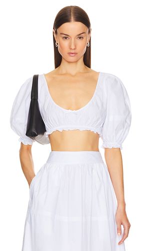 Poplin Cropped Peasant Top en . Taille L. Also en - Helsa - Modalova