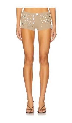 Button Knit Mini Short en Brown en . Taille XS. Also en S, M, L - Jaded London - Modalova
