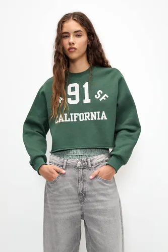 Sweat Cropped Universitaire - Pull&Bear - Modalova