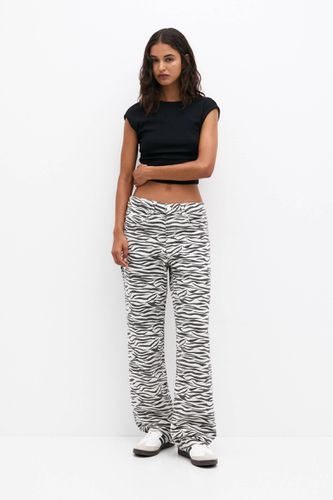 Pantalon Droit À Imprimé Animal - Pull&Bear - Modalova