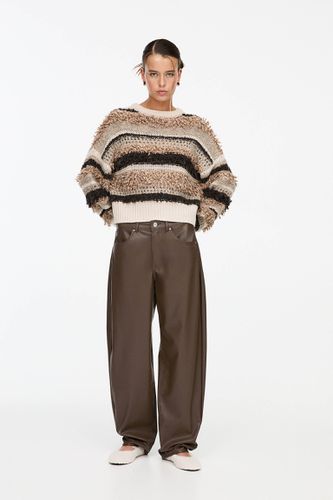 Pantalon Balloon En Similicuir - Pull&Bear - Modalova