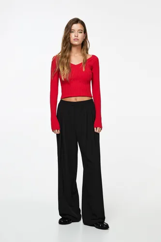 Pantalon Habillé Taille Mi-Haute - Pull&Bear - Modalova