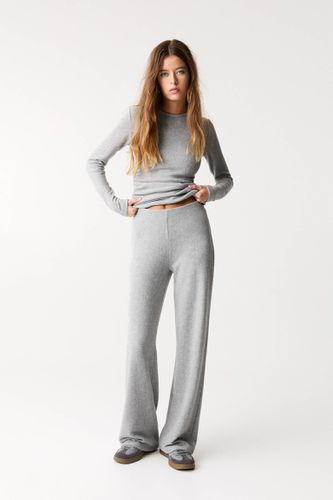 Pantalon Large En Maille - Pull&Bear - Modalova