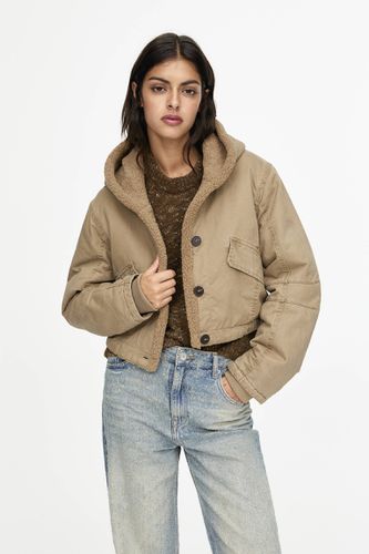 Blouson Cropped Avec Intérieur En Mouton Synthétique - Pull&Bear - Modalova