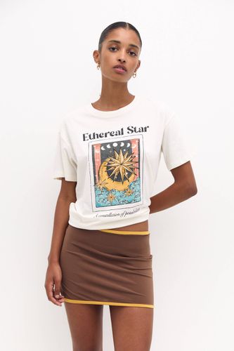 T-Shirt À Imprimé Tarot - Pull&Bear - Modalova