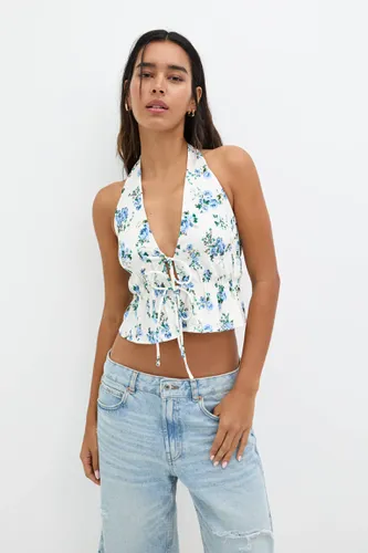 Top Fleuri Encolure Américaine - Pull&Bear - Modalova