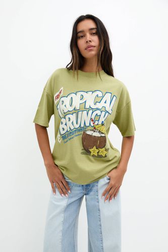 T-Shirt À Imprimé Croco - Pull&Bear - Modalova