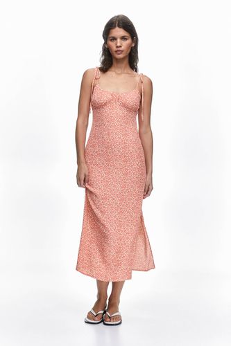 Robe Midi Imprimée Nœud - Pull&Bear - Modalova