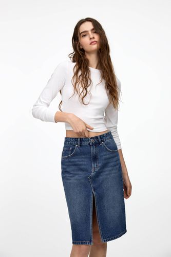 Jupe En Jean Midi - Pull&Bear - Modalova