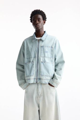 Veste Denim Stwd À Fermeture Éclair - Pull&Bear - Modalova