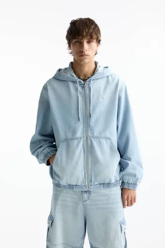 Veste Denim Stwd À Fermeture Éclair - Pull&Bear - Modalova