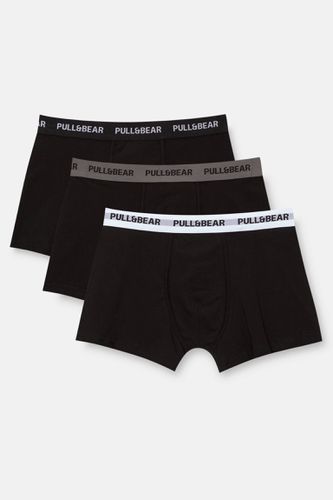 Lot 3 Boxers Noirs Avec Écusson - Pull&Bear - Modalova