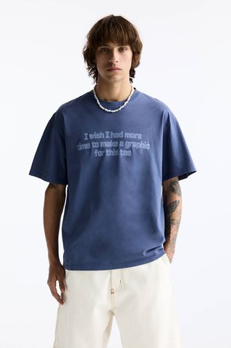T-Shirt Stwd Délavé Avec Texte - Pull&Bear - Modalova