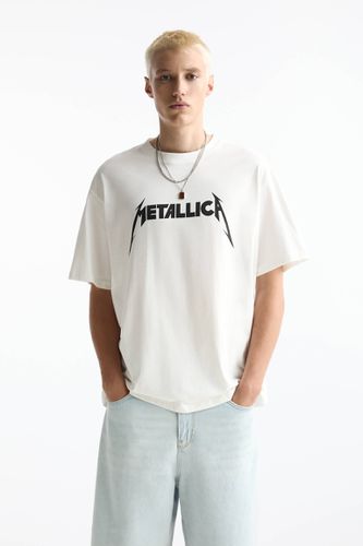 T-Shirt Metallica Manches Courtes - Pull&Bear - Modalova