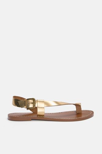 Sandales Plates Bride Cuir - Pull&Bear - Modalova