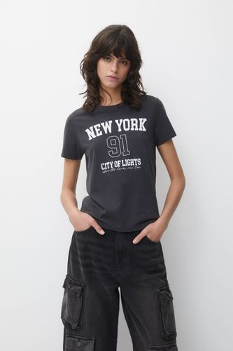 T-Shirt Universitaire New York - Pull&Bear - Modalova