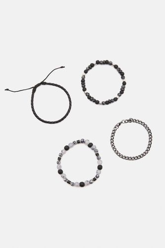 Lot De 4 Bracelets Chaîne Et Perles Fantaisie - Pull&Bear - Modalova