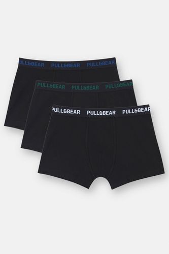 Lot De 3 Boxers Noirs Logo - Pull&Bear - Modalova