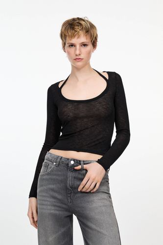 Top Double À Bretelles Et Manches Longues - Pull&Bear - Modalova