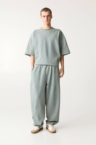 Pantalon De Survêtement Interlock Super Baggy - Pull&Bear - Modalova