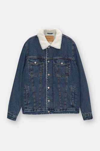 Veste Denim Avec Intérieur En Mouton Synthétique - Pull&Bear - Modalova