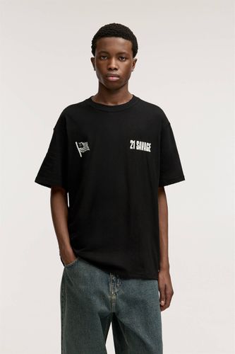 T-Shirt Noir 21 Savage - Pull&Bear - Modalova