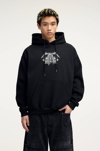 Sweat À Capuche Metallica Tête De Mort - Pull&Bear - Modalova