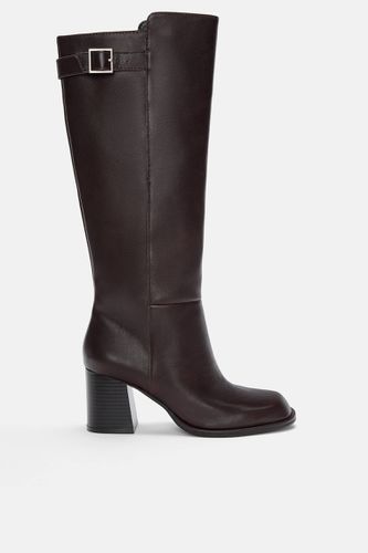 Bottes À Talon En Cuir - Pull&Bear - Modalova