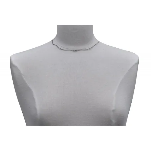 Collier Ras de Cou Argent Oxydé 4 Diamants Blancs et 1 Diamant - LES POULETTES BIJOUX - Modalova