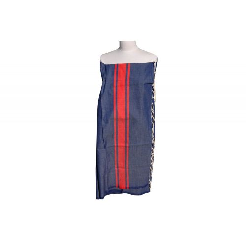 BIJOUX V Fouta Drap Plage et Hammam Coton Couleur Foncé Bandes Ro - LES POULETTES - Modalova
